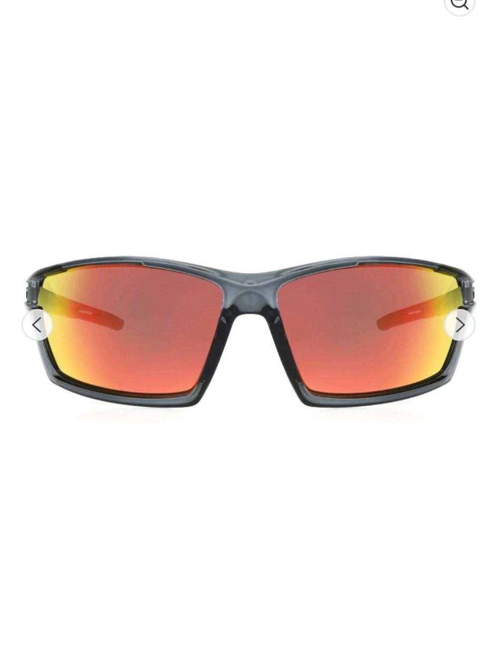 Iron Man Black Frame Sunglasses with Red-Orange Mirror Lenses